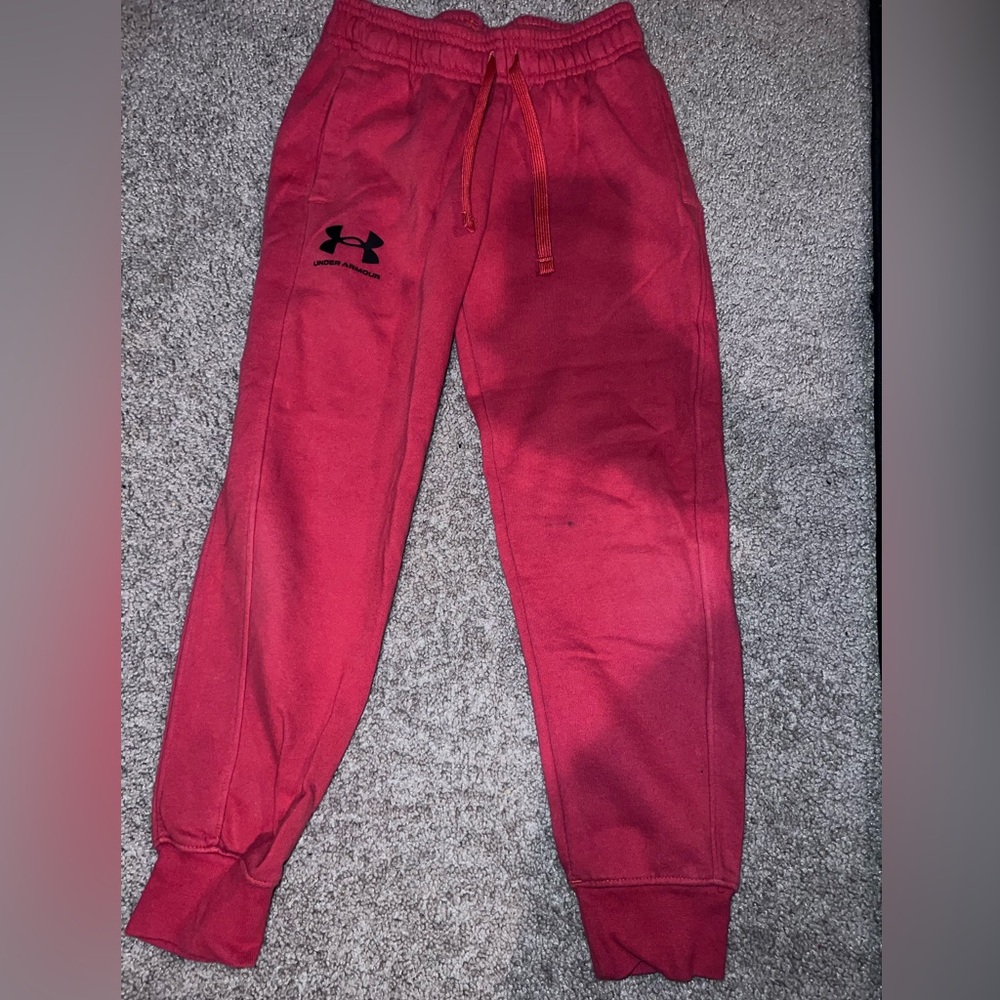 Under Armour Kids Red Joggers, Boys, 7